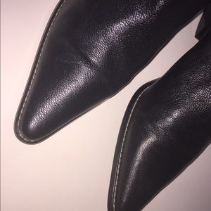 Ann Klein black Pebbled leather boots.